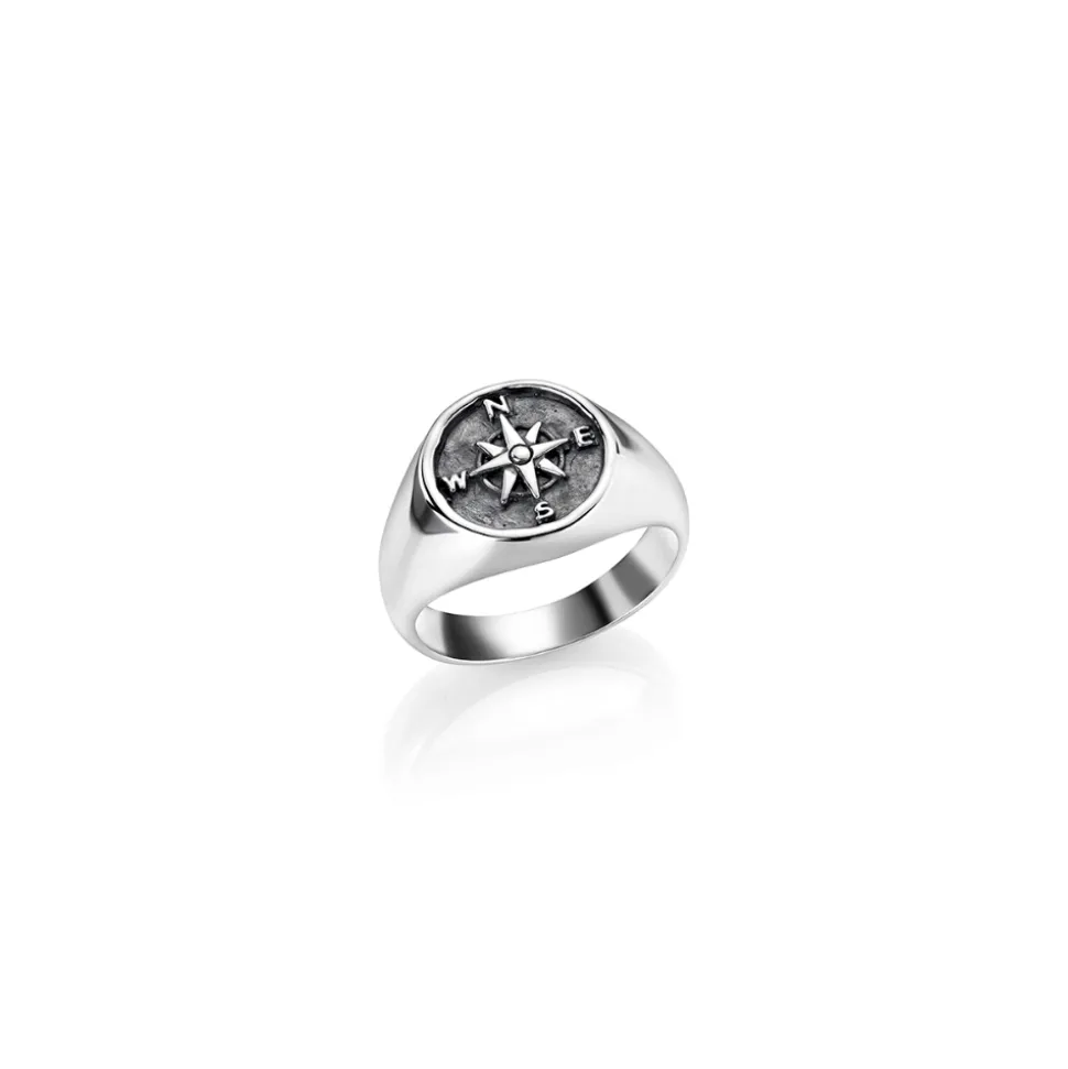 ALEXANDER – Kompass Ring I Sølv