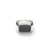 Alexander Lynggaard – Hope Signet Ring Sølv – Rektangel Matt Onyx