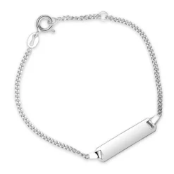 Armbånd i sølv – ID plate