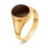 Arne Nordlie – Gullring med oval svart onyx