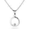 Arne Nordlie – Halssmykke med anheng i hvitt gull og 0,02 ct diamant