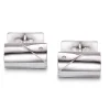 Arne Nordlie – Mansjettknapper i hvitt gull med 2 x 0,01 ct diamant