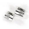 Arne Nordlie – Mansjettknapper i hvitt gull med 2 x 0,01 ct diamant