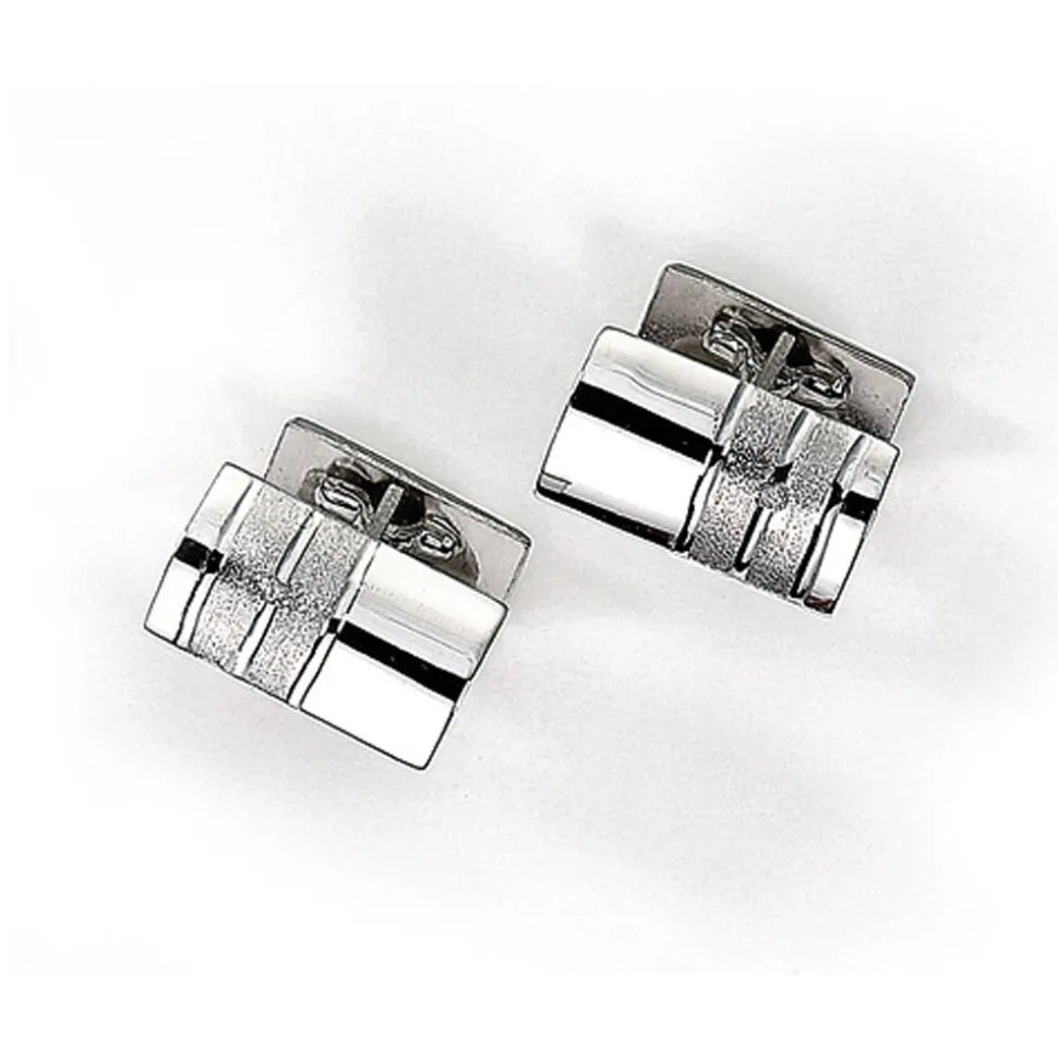 Arne Nordlie – Mansjettknapper i hvitt gull med 2 x 0,01 ct diamant