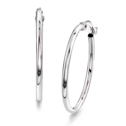 Arne Nordlie – Rund creol i hvitt gull – 20 mm