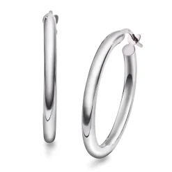 Arne Nordlie – Rund creol i hvitt gull – 20 mm