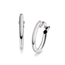 Arne Nordlie – Rund creol i hvitt gull – 10 mm