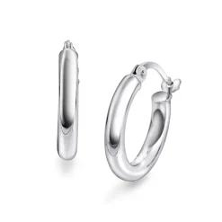 Arne Nordlie – Rund creol i hvitt gull – 10 mm