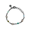 By Birdie – Armbånd – Chain Zeus Stones Blue Green Mix