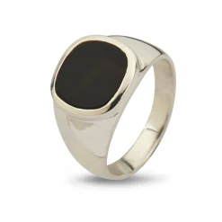 By Birdie – Cushion Black Onyx – Signetring i sølv