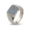 By Birdie – Cushion Hammered – Signetring i sølv