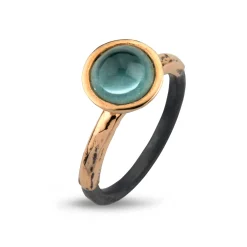 By Birdie – Sølvring Victoria Rose Aquamarine