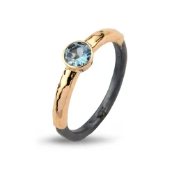 By Birdie – Sølvring Victoria Heritage Aquamarine