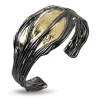 BY BIRDIE-sølv-sort rhodinert-armbøyle