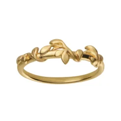 byBiehl – Jungle Ivy Ring gold – forgylt sølvring