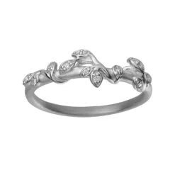 byBiehl – Jungle Ivy Ring Stones Silver – sølvring med zirkonia