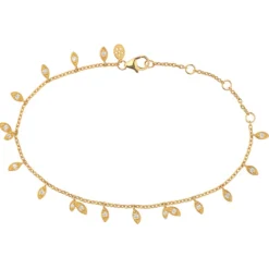 byBiehl – Jungle Vine Sparkle – armbånd i forgylt sølv med zirkonia
