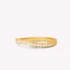 byBiehl – Ocean Flow Band Sparkle ring i forgylt sølv