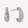 byBiehl – Ocean Flow Hoops Sparkle Small sølv