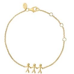 byBiehl – Together Family 3 armbånd i forgylt sølv