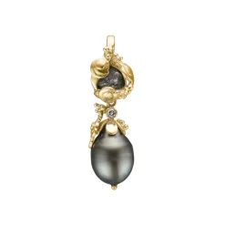 ByBirdie – Anheng Budapest – 14k gult gull, tahitiperle og diamant