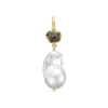 ByBirdie – Anheng Ponte Baroque – 14k gult gull, ferksvannsperle og diamant