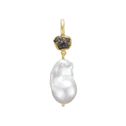 ByBirdie – Anheng Ponte Baroque – 14k gult gull, ferksvannsperle og diamant