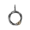 ByBirdie – Anheng Sacra 22mm – 14k gult gull og 925 sølv med diamant