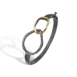 ByBirdie – Armring Onassis Duo – 925 sølv, 18k gull og diamanter