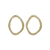 ByBirdie – Onassis Oval Golden Pavè ørepynt – 29 mm