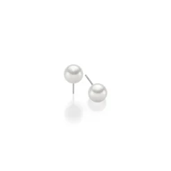 Classic by Gulldia – Ørepynt i sølv med perle, 8 mm