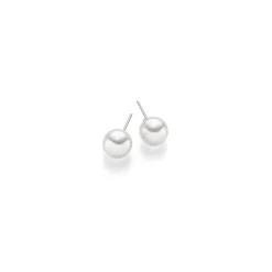 Classic by Gulldia – Ørepynt i sølv med perle,10 mm