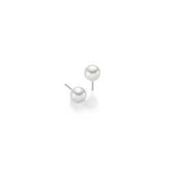 Classic by Gulldia – Ørepynt i sølv med perle, 7 mm