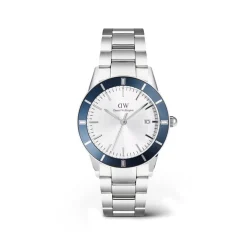 Daniel Wellington – Iconic Paradigma Link Stål / Hvit, Blå Bezel 40mm