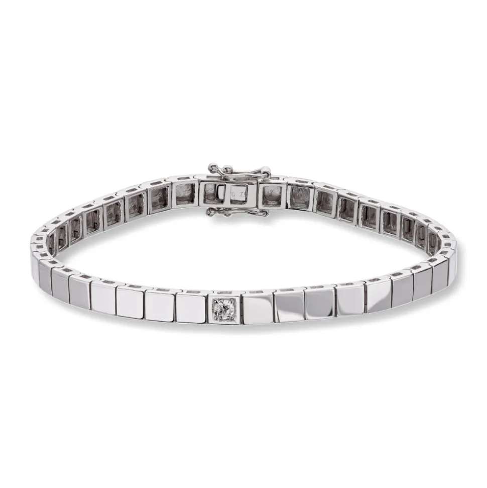 Diamonds by Frisenberg – Allianse armlenke i hvitt gull m/ 1 diamant 0,10 ct TW/SI