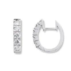 Diamonds by Frisenberg – Allianseørepynt i hvitt gull med 10 x 0,10 ct TW/SI diamanter