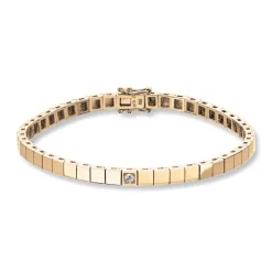 Diamonds by Frisenberg – Allianse armlenke i gult gull m/ 1 diamant 0,05 ct. TW/SI