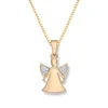 Diamonds by Frisenberg – Anheng i 14k gult gull med diamanter – Engel