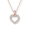 Diamonds by Frisenberg – Anheng i 14K rosegull i hjerteform med diamanter 0,50ct TW/SI1