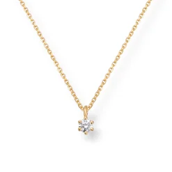 Diamonds by Frisenberg – Anheng i gult gull med diamant inkludert gultgull kjede.