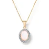 Diamonds by Frisenberg – Anheng i gult gull med opal og diamanter