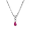 Diamonds by Frisenberg – Anheng i hvitt gull med diamant og rubin