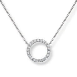 Diamonds by Frisenberg – Anheng i hvitt gull med diamanter inkludert hvitt gull kjede.