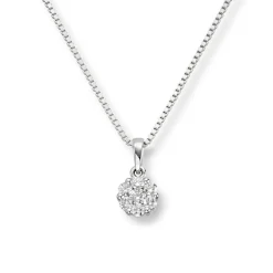 Diamonds by Frisenberg – Anheng i hvitt gull med diamanter, totalt 0,35 ct