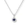Diamonds by Frisenberg – Anheng i hvitt gull med safir og diamanter, totalt 0,05 ct