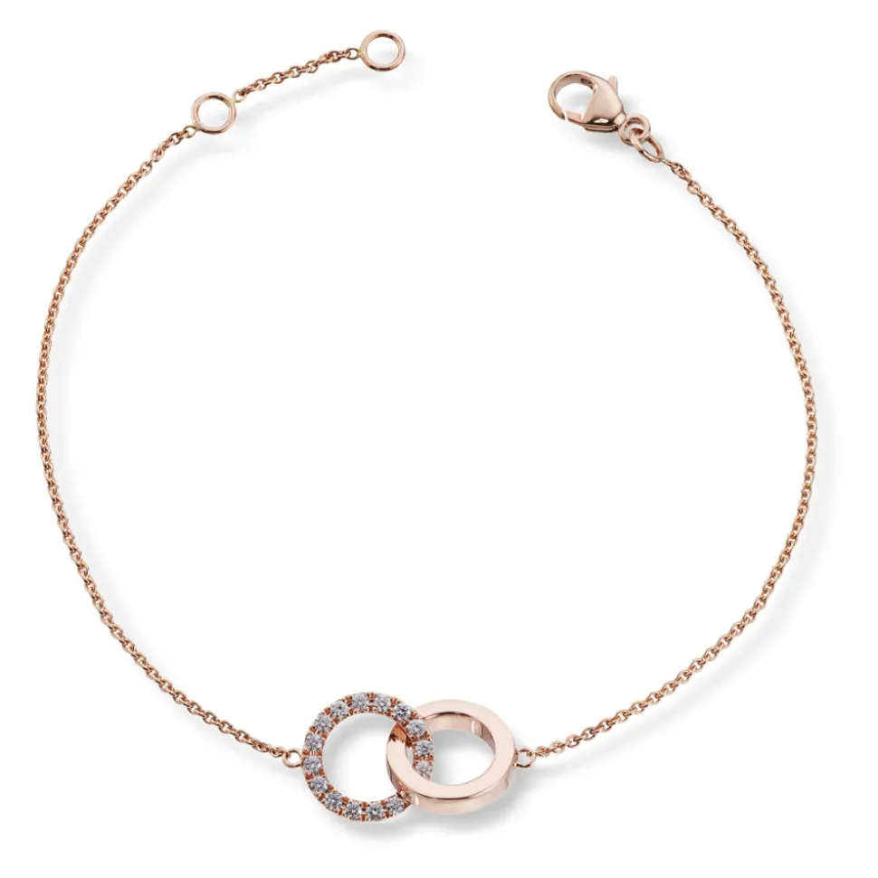 Diamonds by Frisenberg – Armlenke i Rose gull – Isatt 15 diamanter ialt 0,16 ct TW/SI