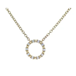 Diamonds by Frisenberg – Anheng i gult gull med diamanter inkludert gultgull kjede.