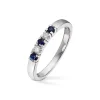Diamonds by Frisenberg – Alliansering med 2 x 0,05 ct TW/SI og blå safir