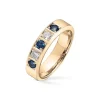 Diamonds by Frisenberg – Alliansering med 2 x 0,10 ct TW/SI og blå safir