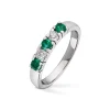 Diamonds by Frisenberg – Alliansering med 2 x 0,10 ct TW/SI og smaragd